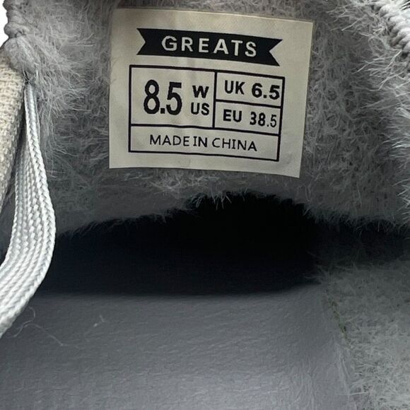 Greats Shoes Women Size 8.5 Brooklyn Royale Cashmere Knit Sneakers Blue Gray - Picture 7 of 7